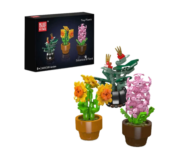 Mould King Klocki konstrukcyjne Mini kwiaty w doniczkach 201 el. zestaw - 1551587 - zdjęcie